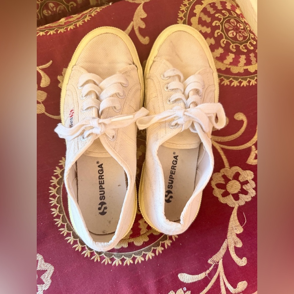 Superga Kids Pink Canvas Low-Top Sneakers